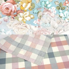 7PCS Cotton Fabric Fat Quarters 18×22 Inches Sewing Quilting Craft Peony Lily