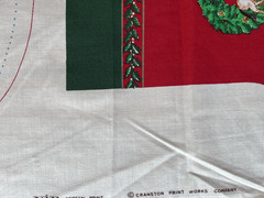 Vtg Cranston JUMBO Christmas Stocking Cut & Sew Fabric Panel TOY STORE Toyland