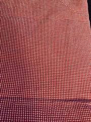 VTG Red & White Gingham Checks Seersucker Pucker Cotton 22″x21″