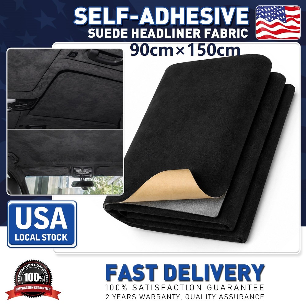 Suede Headliner Fabric with Adhwsive Backing For Car/Truck/SUV Roof 90cm×150cm