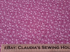 Ozark Calicos BTY Fabri-Quilt Ivory Floral on Mauve Pink