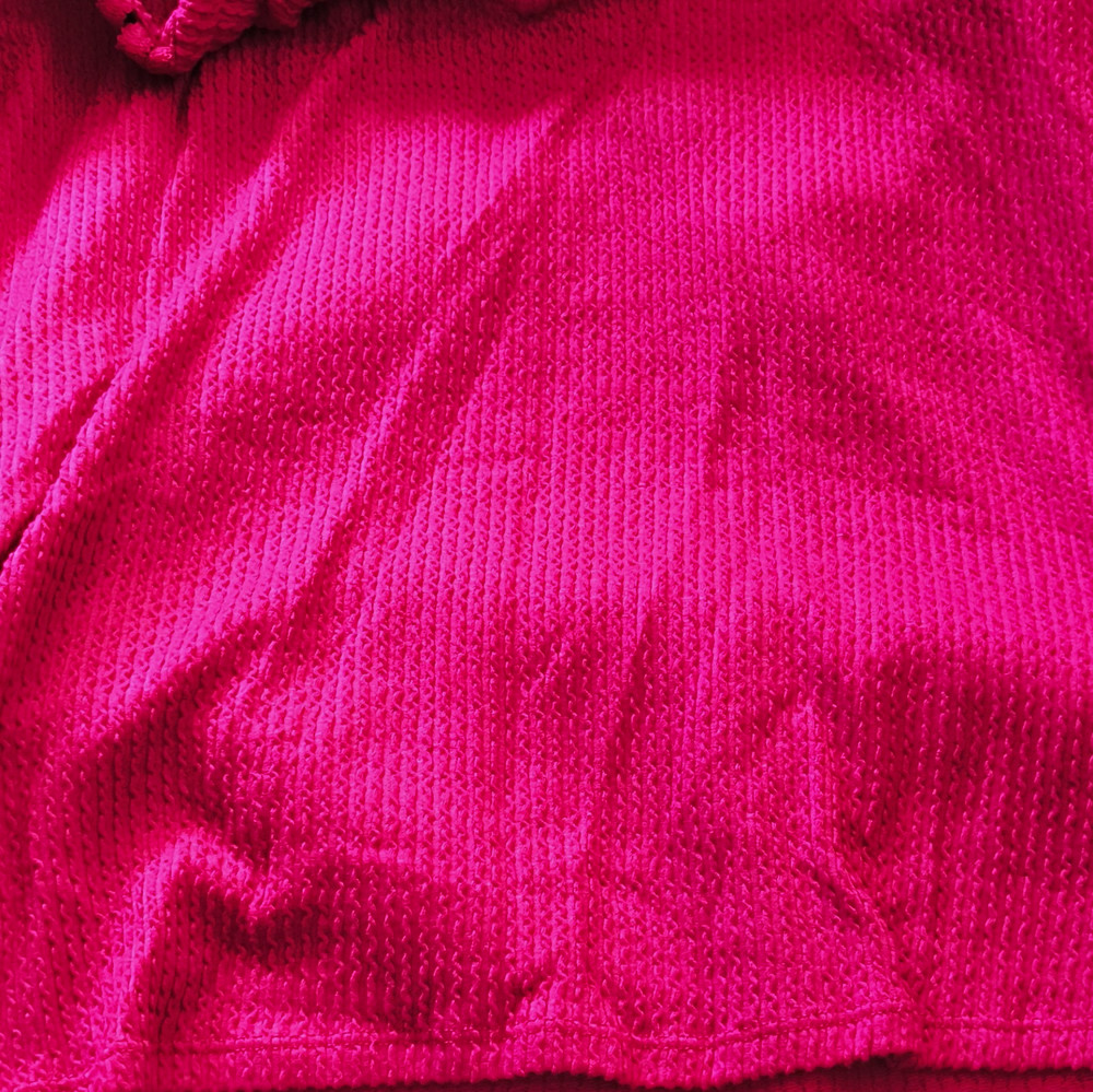 Bright Pink Solid/Plain Knit Mesh Fabric, Solid Pink Color Fabric Material