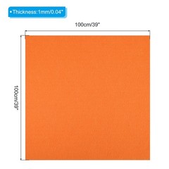 Acrylic Soft Felt Fabric Sheets Fiber Sheets Orange 39×39 Inch 1mm Thick