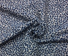 BALLARD DESIGN CLEOMENES AZURE InsideOut® BLUE LEOPARD FABRIC BY THE YARD 57″W