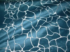 10 YDS STROHEIM VELVET GEOMETRIC TILE EMBROIDERED UPHOLSTERY FABRIC FOR LESS