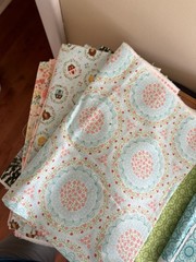 Vintage Mixed Lot Pieces Floral Fabric Ditzy Colorful Scraps Assorted