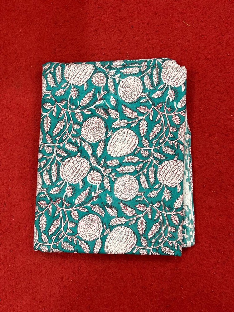 Print_805 Handmade Floral Running Cotton Indian Fabric 3 Yard New Hand-Block