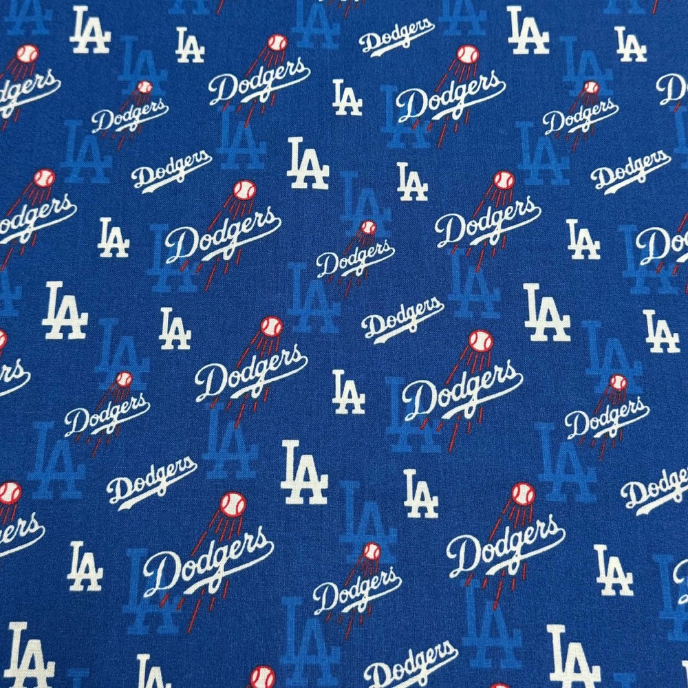 Los Angeles Dodgers Fabric – Officially Licensed MLB Cotton Quilting Fabric b…