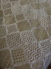 Vintage MCM Gold Silver Metallic Lamé Fabric 2.5 YDS 43″W Modern Texture LtWt
