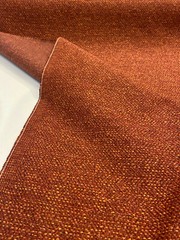 Chenille Presley Red Henna Tweed Upholstery Fabric by the yard