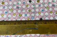 26-08-73 COTTON FABRIC MUMM’S THE WORD-DEBBIE MUMM-SSI-PINS & BUTTONS-2 YD X 43″