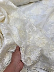 Get your hands on this beautiful YELLOW floral brocade fabric that will transfor
