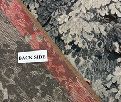 SCALAMANDRE MARLY GRIGIO FLORAL EXCLUSIVE VELVET FABRIC BY 1/2(0.5) YARD 51″W