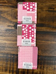 Design By The Piece Singles Pink Heart Fat Quarters, Multicolor Lot Of 3