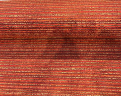 Hollywood Stripe Red Hot Stuff Valdese Chenille Upholstery Fabric By The Yard