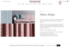 2.5YD FERMOIE UK Abbey Stripe Union Fabric w/ Custom Knit Backing $1144 Retail*