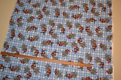 Cotton flannel fabric, blue Taz Warner Brothers, 45″ x 1.8 yards