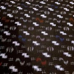 Kurume Kasuri Fabric Remnant 355mm x 1460mm Single Piece Authentic Japanese