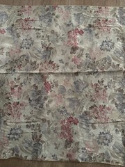 VTG Pastel Rose Pink Damask Tapestry Fabric 9.9 Yd Lot Textured Sheen Floral