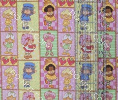 Custom 100% Cotton Woven Fabric Berry Girl And Friends By The 1/4 Yard 9×56 V2