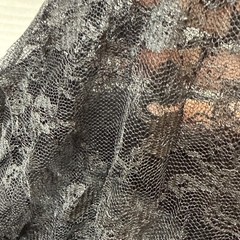 Black Stretch Floral Lace Fabric 2.5 Y x 60” Wide Sheer Sewing Apparel