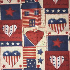 flag stars patriotic fun fabric 8 x 6.5 inch 1pc