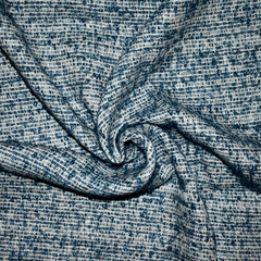 Natasha Baradaran LANA — HAMSA Blue LINEN/MOHAIR Fabric 30″x115″ LARGE REMNANT