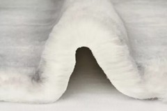 Shannon Luxe Cuddle Minky Arctic Fox Cloudburst Silver White Fabric, 1 Yard