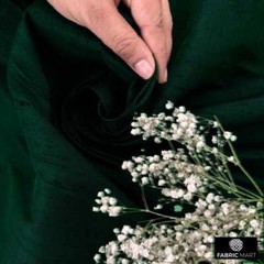 Bottle Green 100% Pure Silk Fabric By The Yard, 41 inches width Silk Fabric