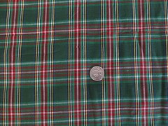 5211 GREEN PLAID HOMESPUN Apparel, Crafts, Quilting COTTON FABRIC-45″x 2.75 yds