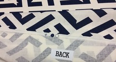 KRAVET CHINA CLUB INDIGO BLUE MODERN GEOMETRIC 100% LINEN FABRIC BY YARD 54″W