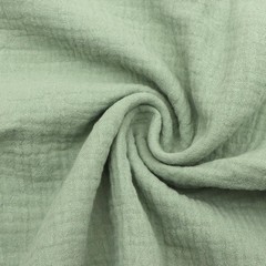Multi-Purpose Grass Green Crinkle Cotton Gauze Fabric 39×53 Inches for Crafts