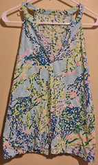 Lilly Pulitzer Neon Fish Coral Reef Beach cotton top for fabric/projects