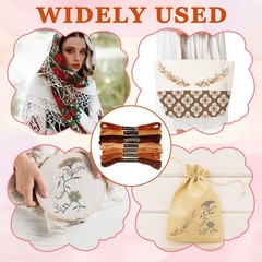 8 PCS Brown Embroidery Floss Thread Variegated Friendship