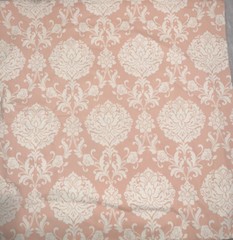 New Waverly Inspiration Pink Ivory/Off White Fabric +/- 7.5 Yds SEE DESCRIPTION