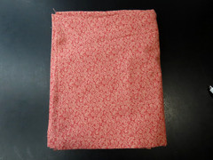 Unknown Mfg Pink Red w/Floral Flower Leaves Pattern 108″x44″ Fabric