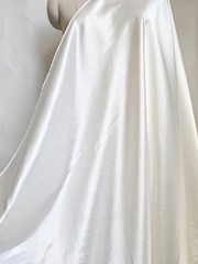 26MM Natural Silk Satin Material Silk Cotton Charmeuse Bridal Fabric Ivory White