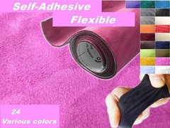16×55 in Black Suede Wrap – Easy Install Self-Adhesive Film for Car & Furniture