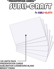 Subli-Craft Presentation Cards Cardboard Sublimation Pack X 100 Units by (Recta