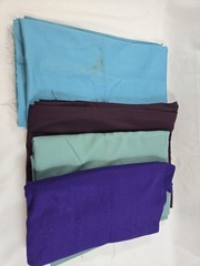 Fabric Lot Assorted Colors & Textures Crafting Quilting Sewing Material Remnants