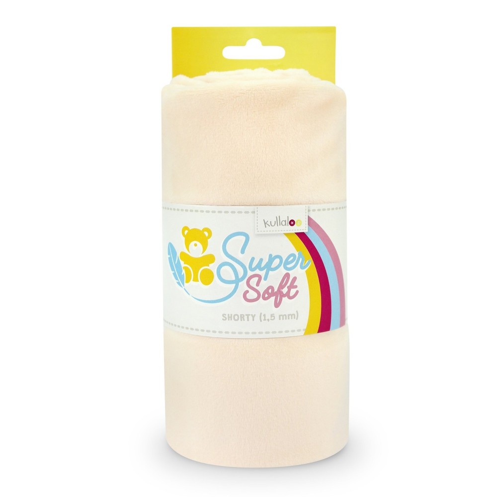 Plush Fabric | Solid Pale Peach Minky Fabric for Sewing | Super Soft Cuddle Mate