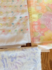 Pastel Cotton Fabric Lot Florals Hearts Crisp Craft Quilting 2.20 lb