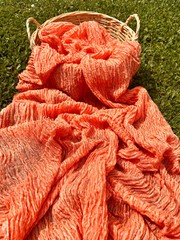 Unique Natural Fabrics: Funky, Sheer, Textured Cotton Linen,Fabric By 2 Meters.