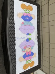 Vintage 1981 Fabric Panel Plum Pudding Strawberry Shortcake Cut N Sew