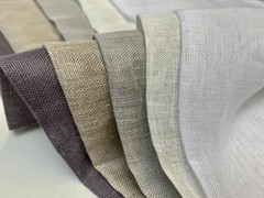 Extra Wide See-Through Linen Fabric Soft Curtains Clothes 118″ wide Plain CREAM