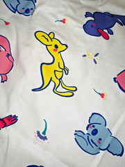Australian Baby Animal Fabric BTHY 18 x 63″ W Koala Kangaroo Kookaburra Etc