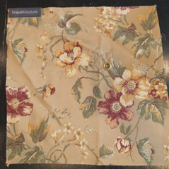 KRAVET Manor Born in Champagne 17 5/8 x 17 3/4″ Floral Brocade Fabric Sample
