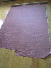 Peach Clay Terracotta Velvet Fabric with design Grid