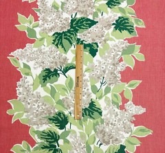 ROBERT ALLEN WINDY CORNER RHUBARB PINK FLORAL VINE EXCLUSIVE FABRIC BY YARD 55″W