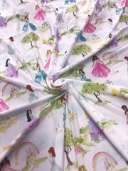 60″ Wide Once Upon a Time Princess Minky Fabric By The Yard